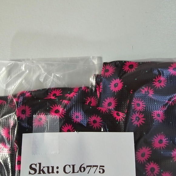 The Kooples Top Womens Large 3 Pink Black Floral V-Neck Blouse Preppy Cottage - Picture 11 of 11